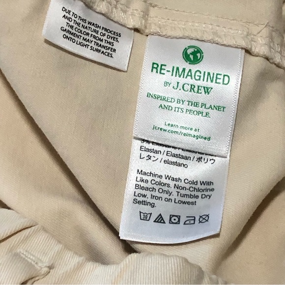 J. Crew Pull On Wide Leg Chino Pant Elastic Waist Summer Crop AY943 TALL Large - Picture 10 of 11